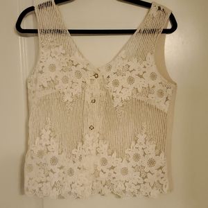 Floral Knit Vest
